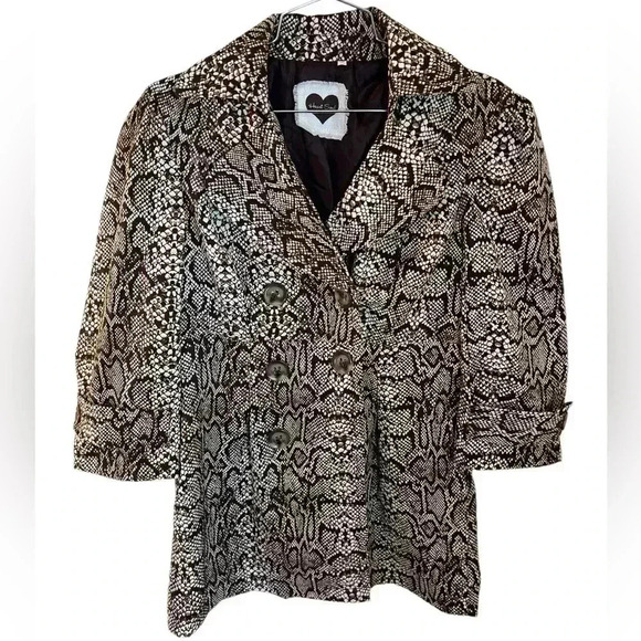 BRAND NEW “HeartSoul” statement piece snake print fully lined jacket, Sz M . - Picture 4 of 9